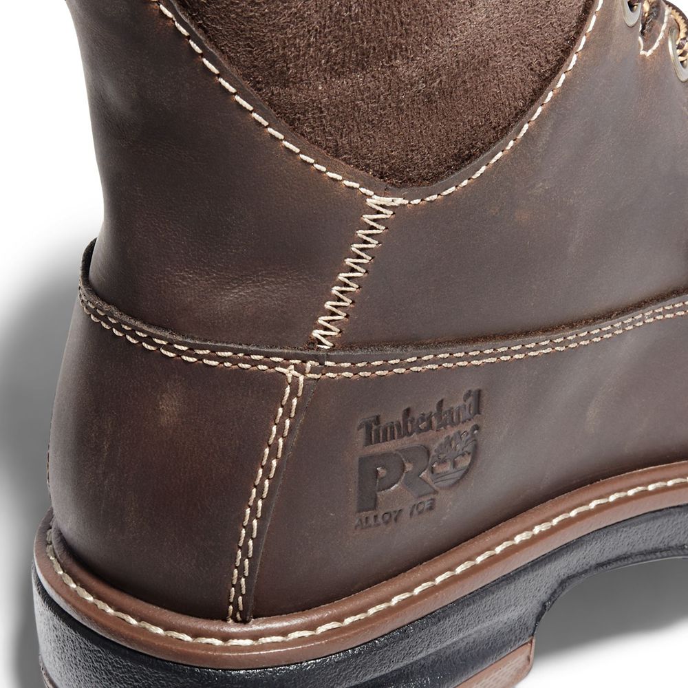Botas de Trabajo Timberland Mujer Pro® Hightower 6” Alloy Toe Marrones Oscuro - Chile UBX-398764
